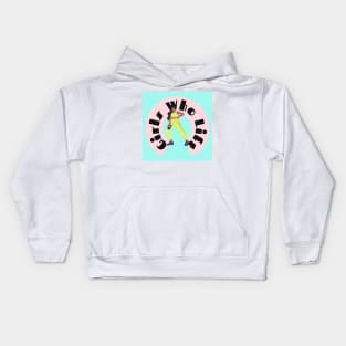 Girls Who Lift Turquoise & Green Kids Hoodie